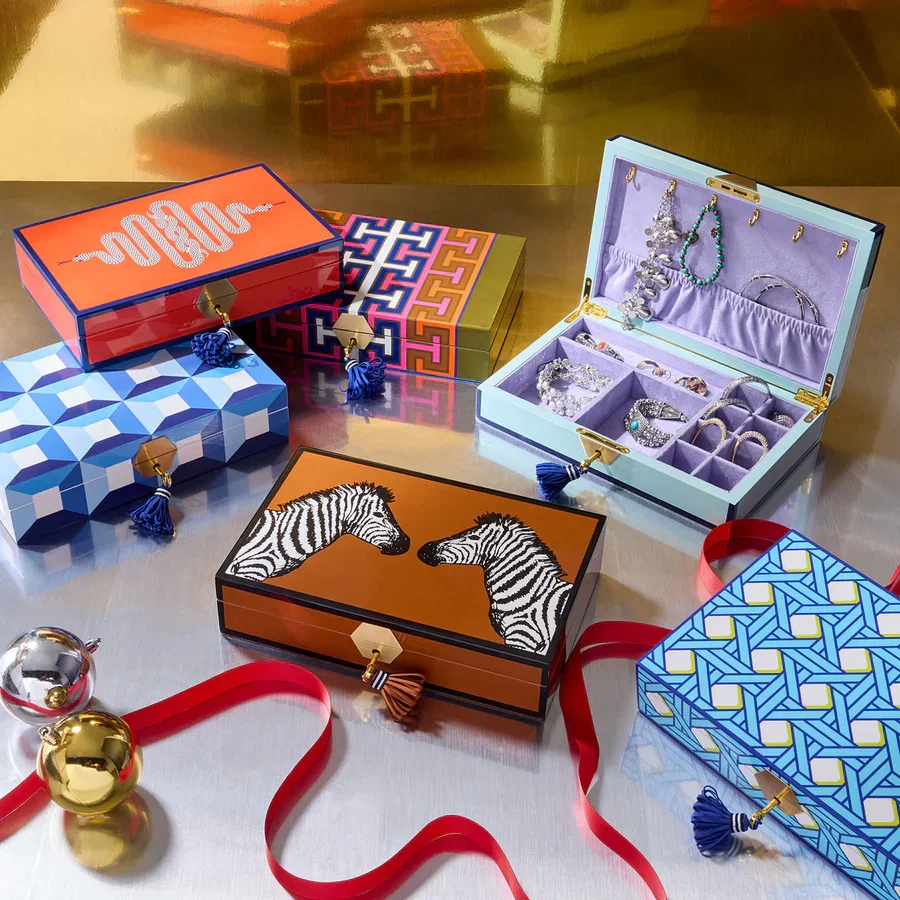 Zebra Lacquer Jewelry Box - Image 3