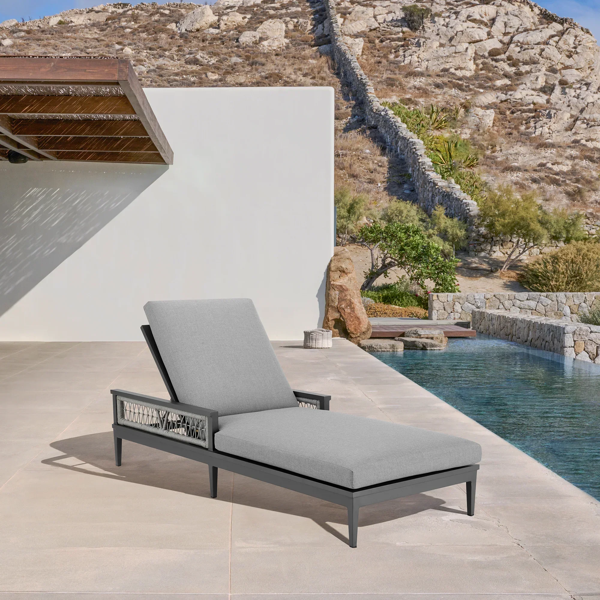 Zella Outdoor Chaise Lounge - Image 2