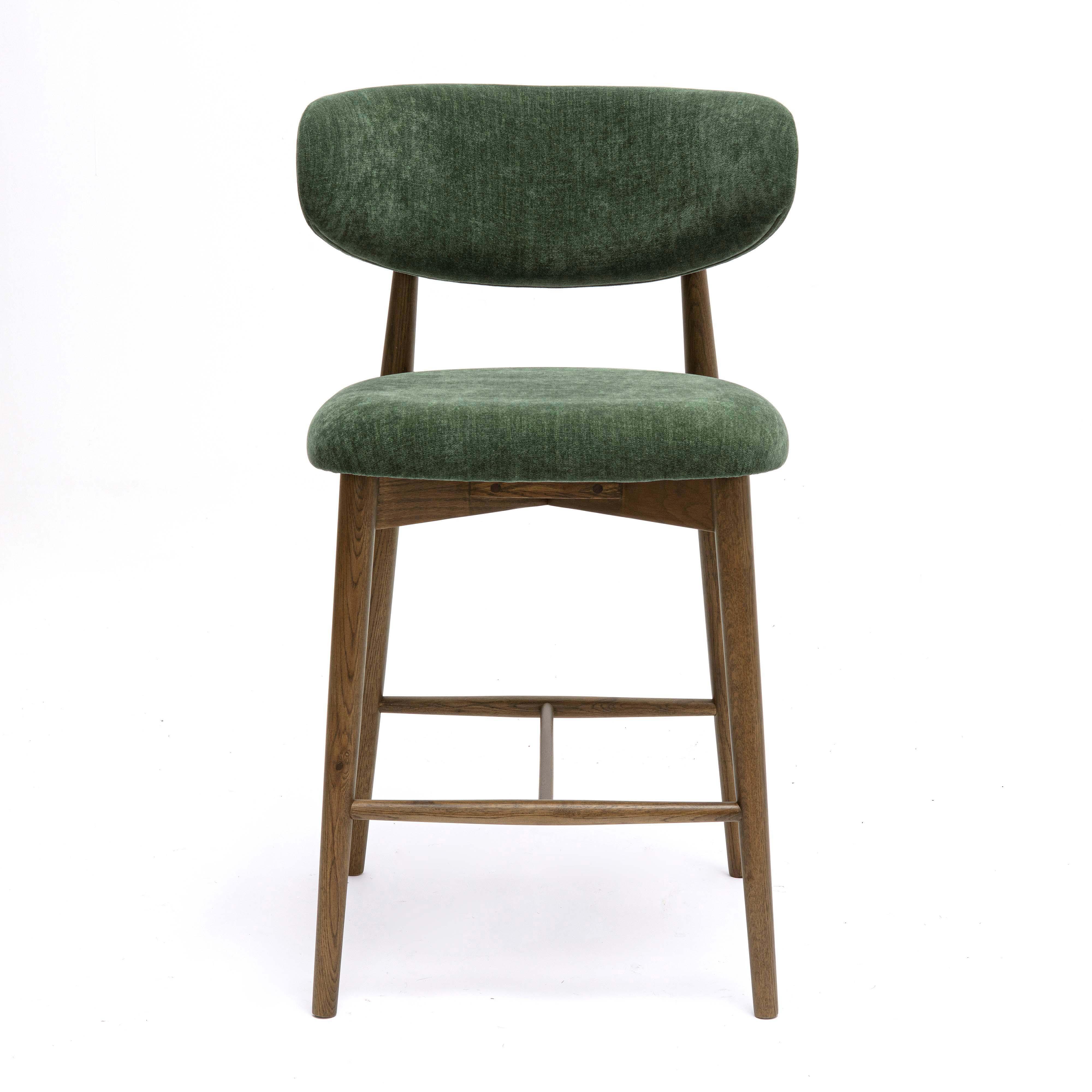 Zinea Performance Textured Velvet Counter Stool - Image 9