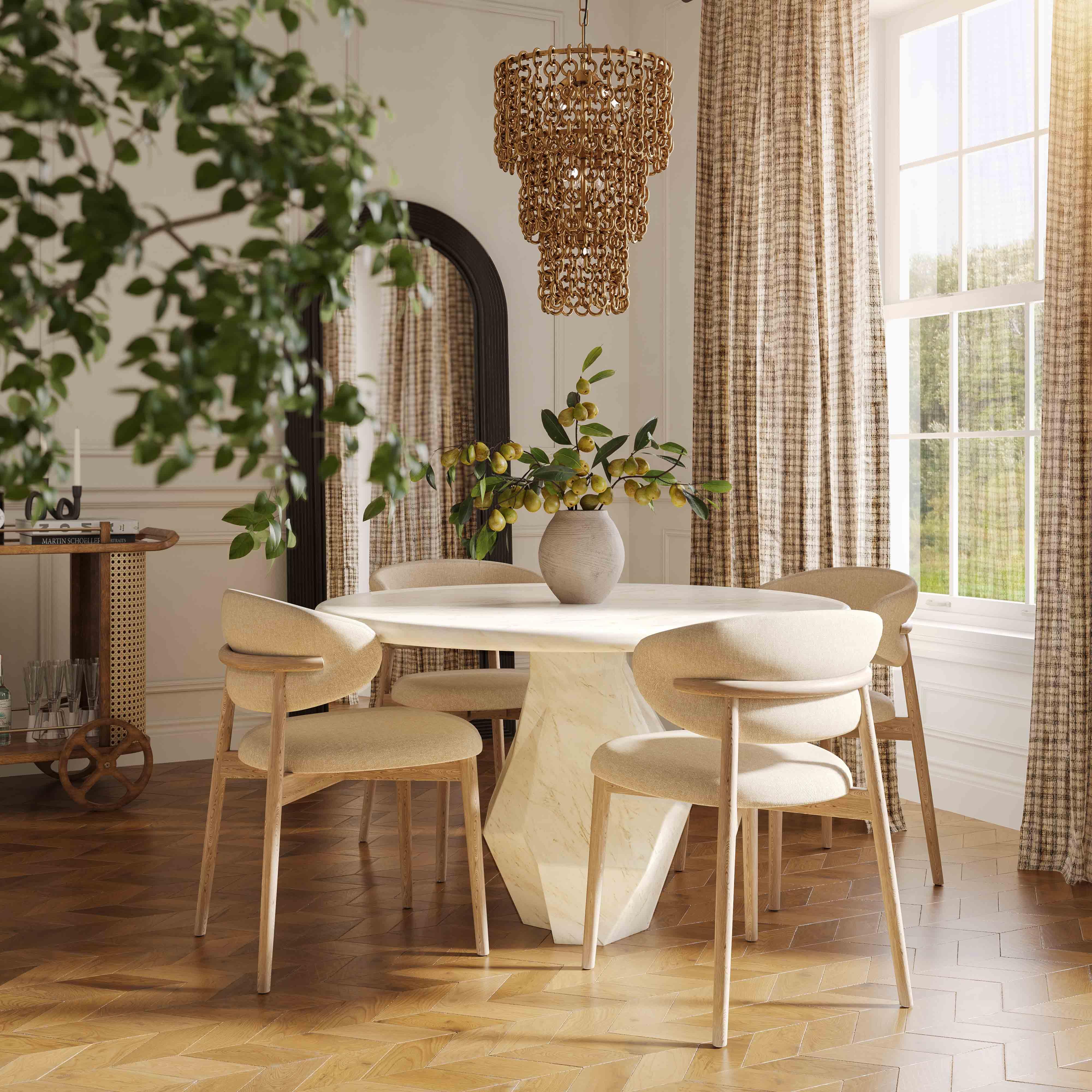 Zinea Performance Textured Velvet Dining Chair - Image 2
