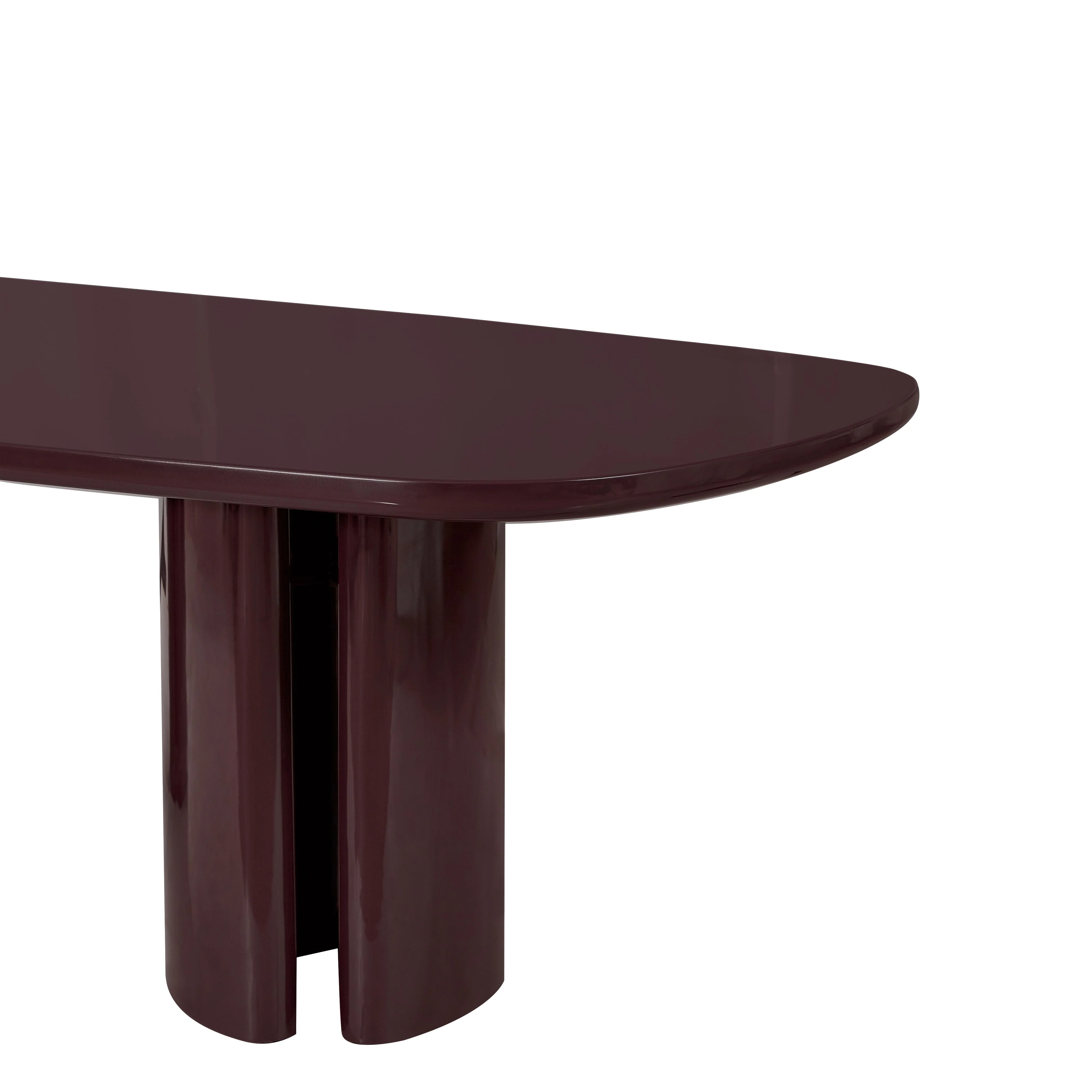 Zola 94.5" Lacquer Oval Dining Table - Image 10