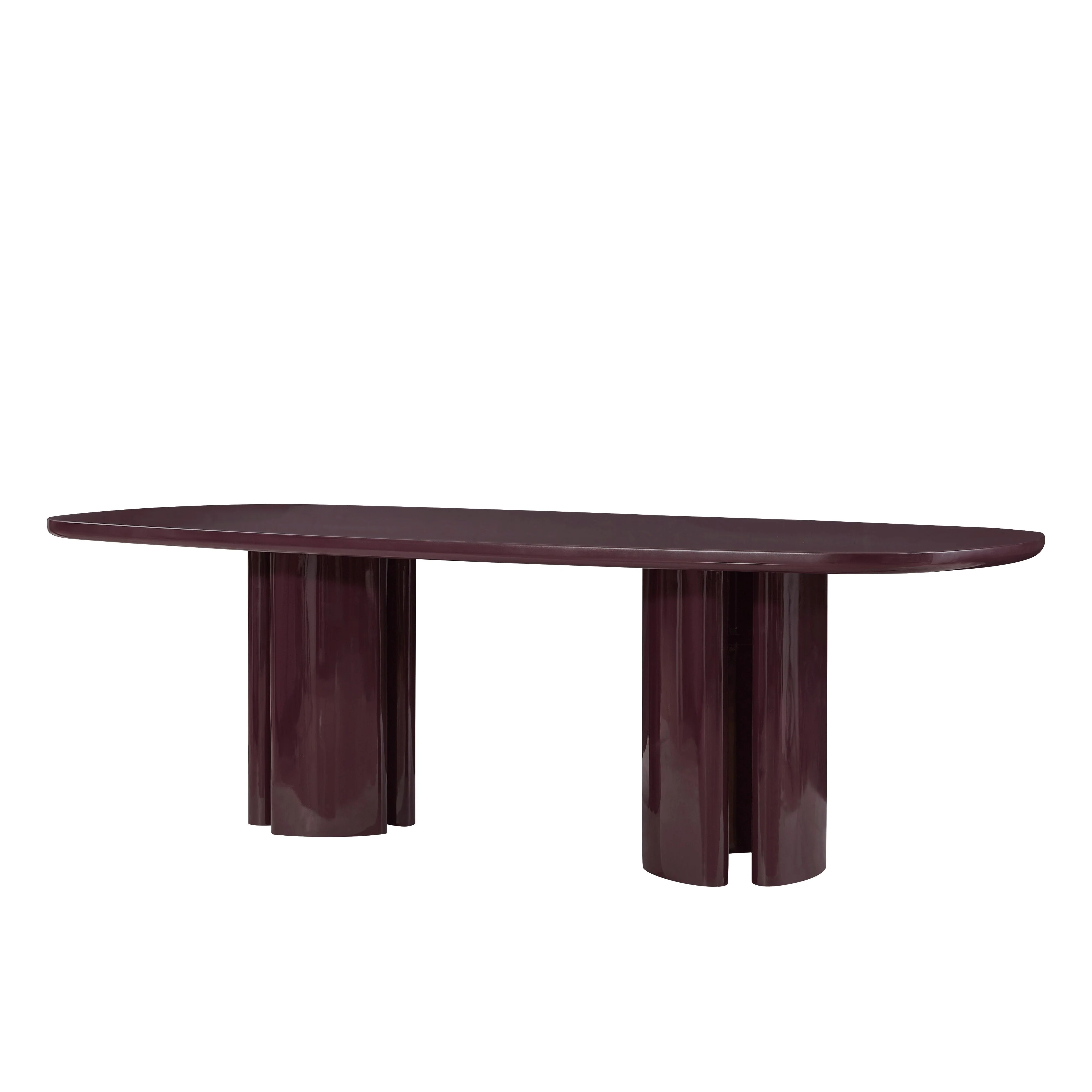 Zola 94.5" Lacquer Oval Dining Table - Image 8