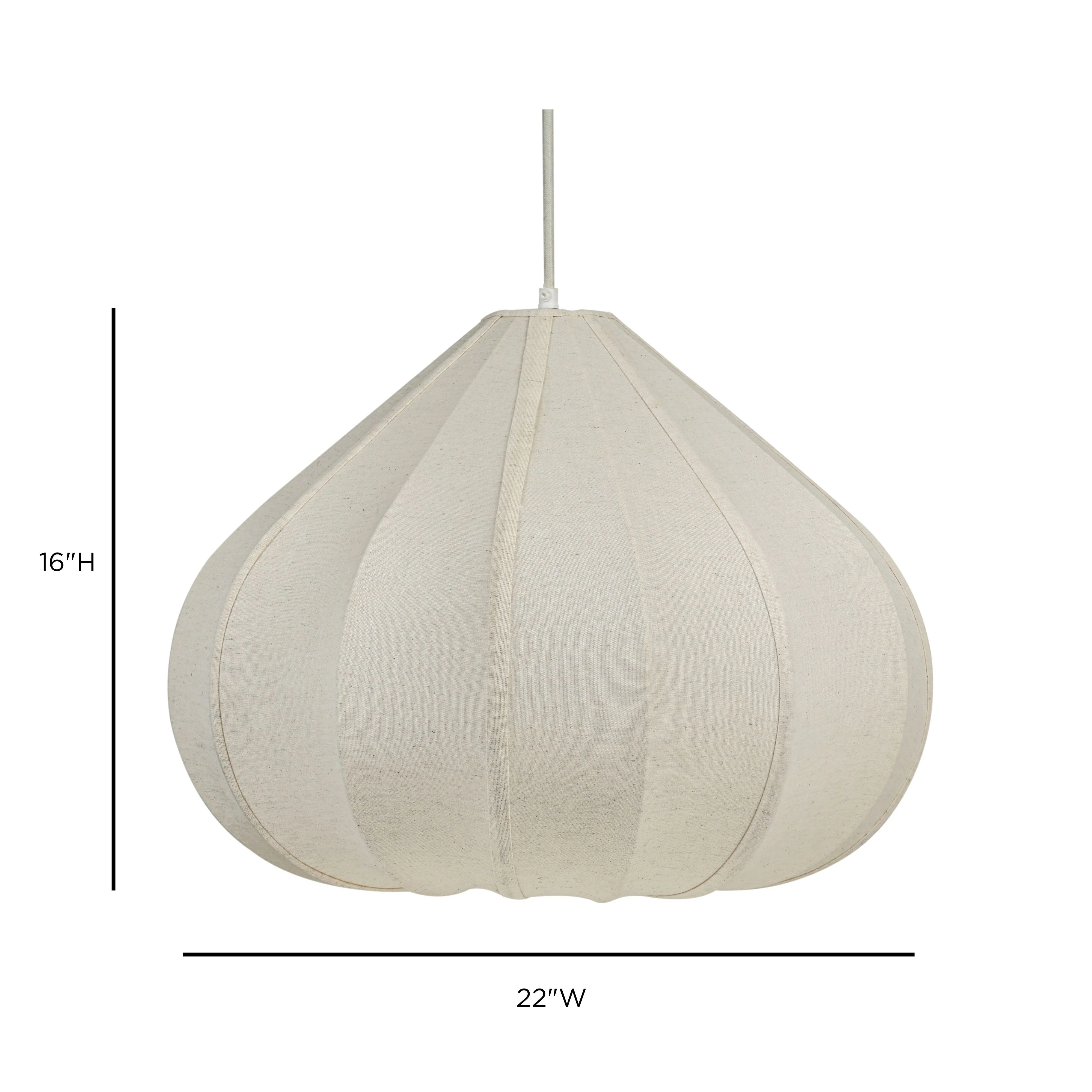 Zubeda Cotton Teardrop Pendant Lamp - Image 6